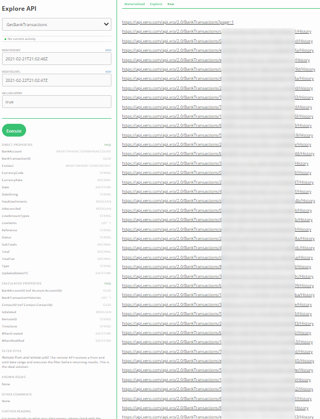API Explorer with children