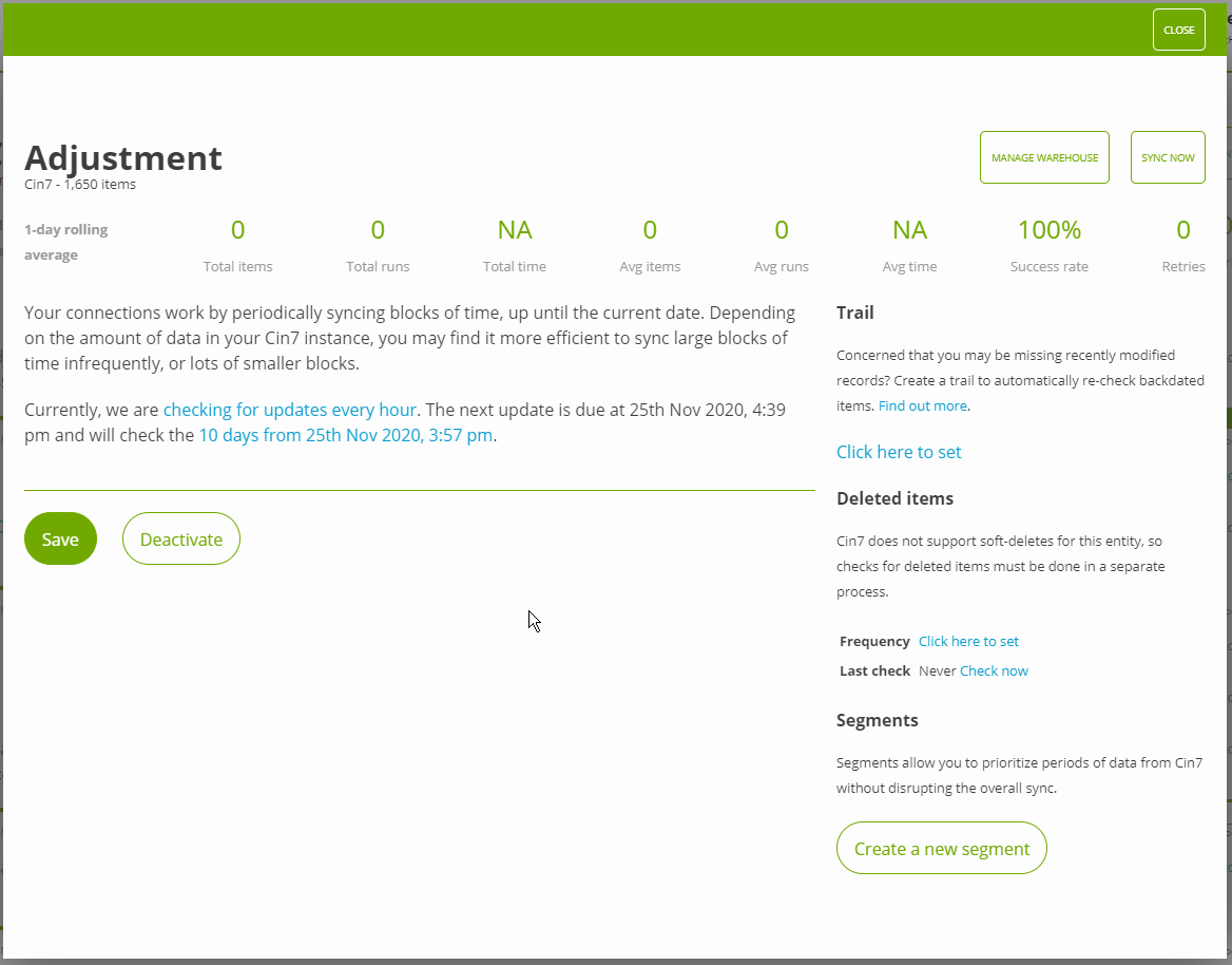 Deletion Management configuration